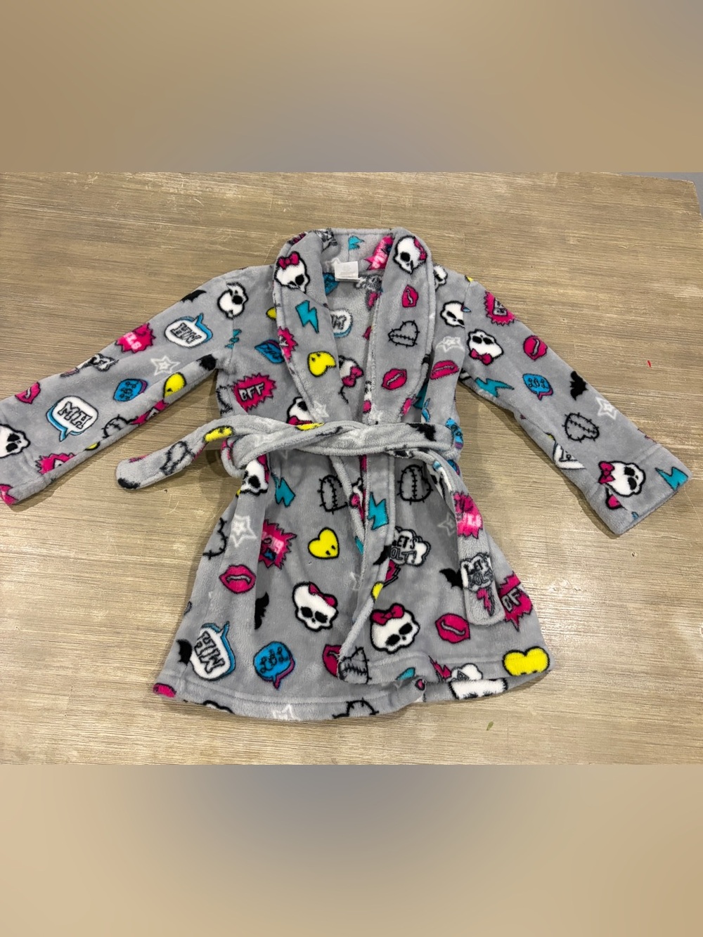 Monster High plush bathrobe girls size 6